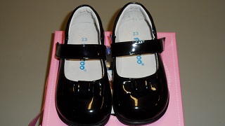 PB-8055BK Girls' Patent Leather Shoes